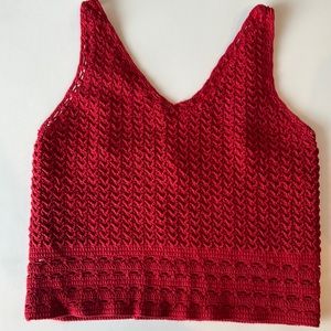 Crochet Jones New York Baby doll Tank Top- Petite - Red